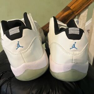 Jordan White and Blue Athletic Shoes Classic Design